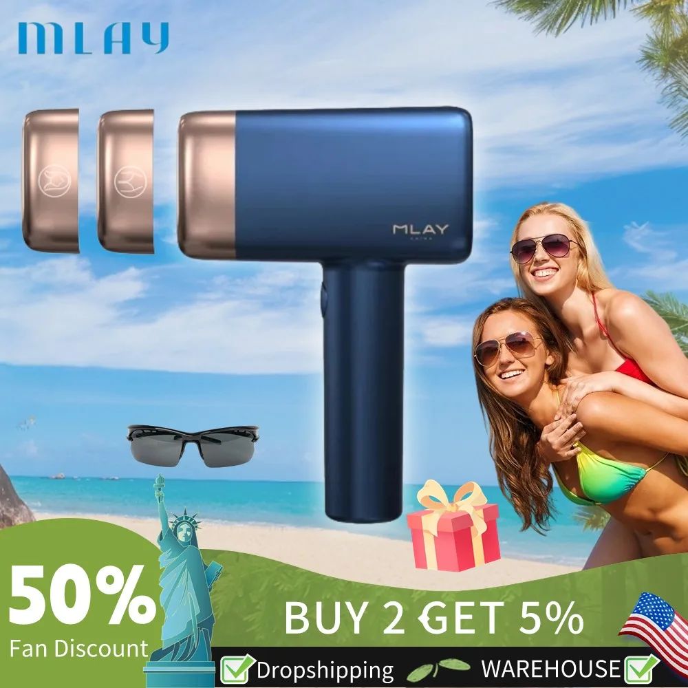 

MLAY T14 IPL Laser Hair Remover BK+FA+HR Lamp 500000 Flashes Permanent Cool Painless Hair Removal Lcd Display Pulse Laser