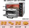 Commercial Pizza Oven Double Oven 1700W 16 inch Stainless Steel Pizza Electric Countertop Pizza and Snack Oven Multipurpose 2