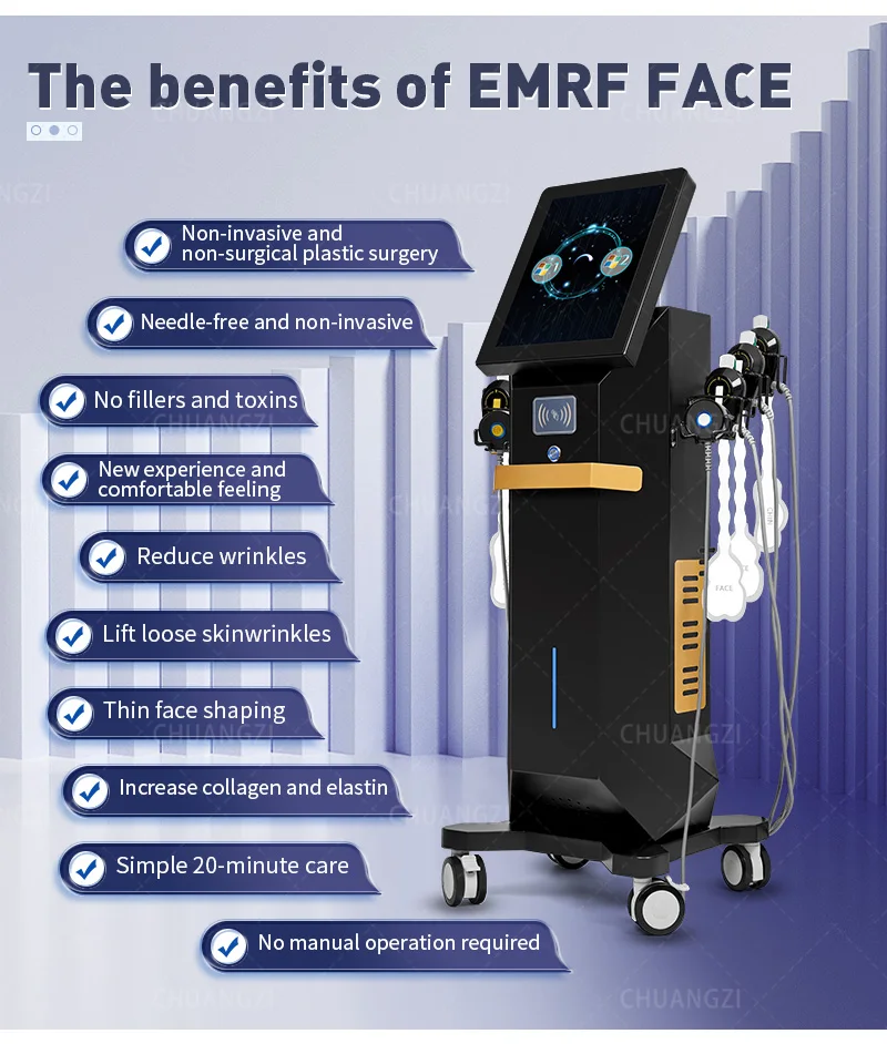 Description Picture 6 of item2024 Latest Trending RF Heat Energy Output And Strong Pulsed Magnetic EMSzero Face Vline Face Lift Wrinkle Removal Machin