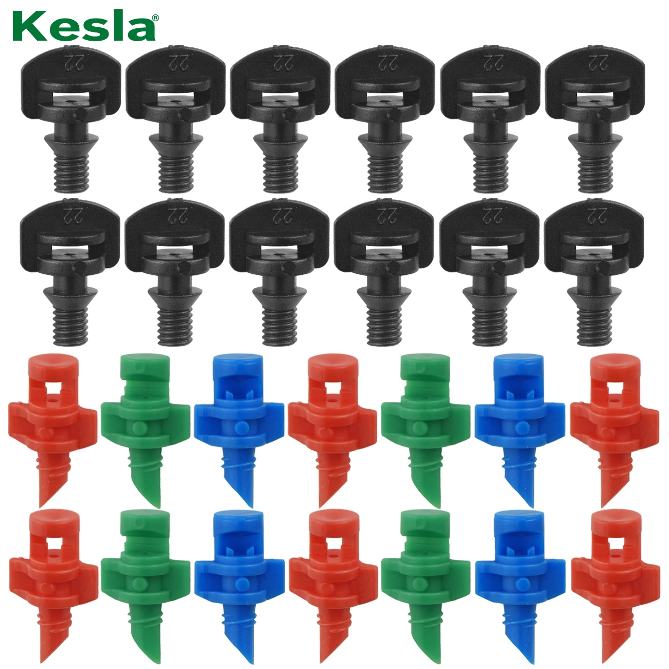 Hose Spray Nozzle Spray Nozzle Garden Spray Nozzle Watering Nozzle Misting Nozzles KESLA 100PCS 90-360&deg; Male Barbed Refraction Micro Nozzles Garden Greenhouse Drip Irrigation Sprinkler Atomized Sprayer Watering