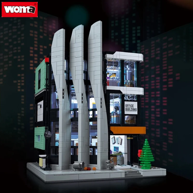Woma Brand Street View Series Office Building Blocks Creative Expert City Office Building Giocattoli Modulari In Mattoni Per Regalo Per Bambini