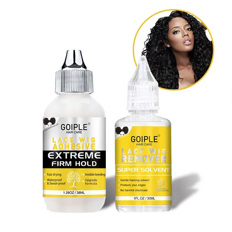 GOIPLE Wig Installation Kit Waterproof Wig Glue For Lace Front Extra Hold Hair Replacement Adhesive Wax Stick Edge Control Gel 6