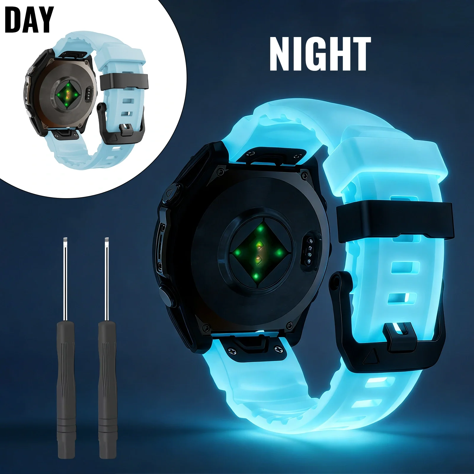 Luminous Silicone Watch Band - Premium Fit & Comfort