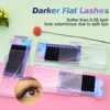 Lashonly Flat Ellipse Lashes Dark Matte Black 0.15 0.20 0.25 Thick Flat Soft False Eyelashes Extension  Cashmere Lashes 1