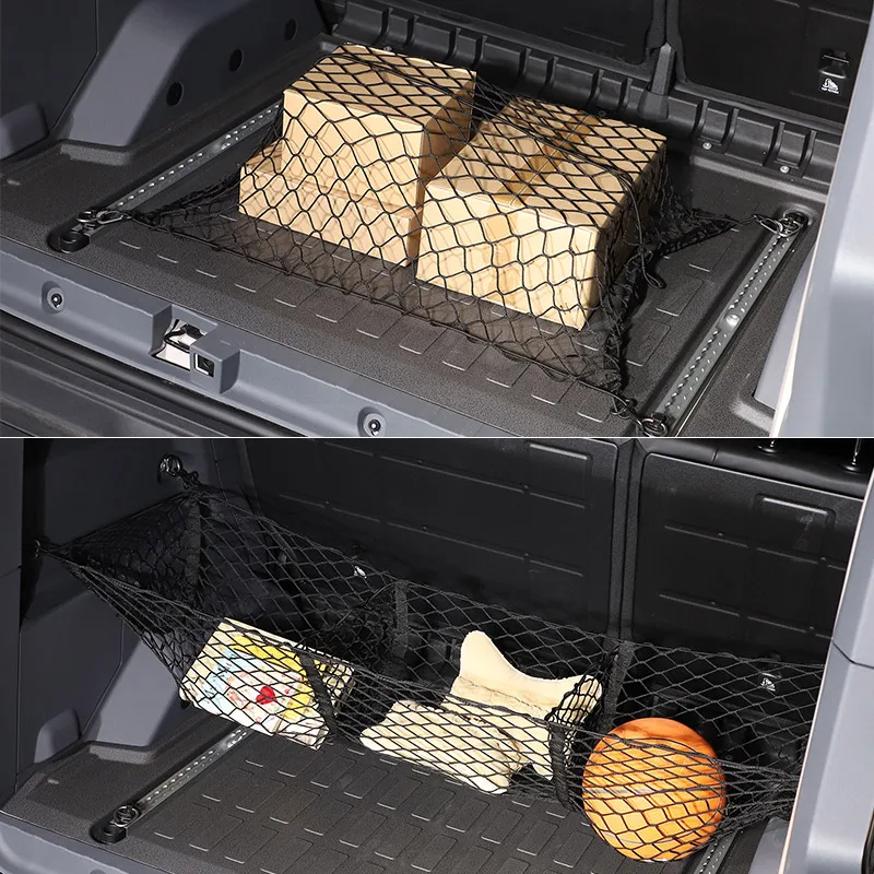 Per Ineos Grenadier Car Back Rear Trunk Organizer Net Mesh Seat corda elastica Universal Storage Bag Pocket Auto Organizer