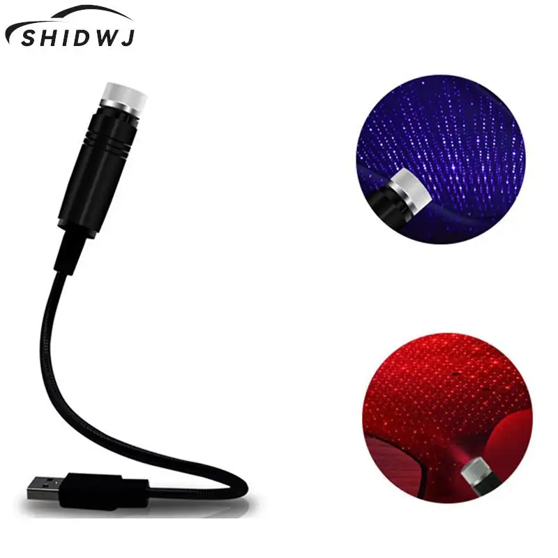 로맨틱 LED 별이 빛나는 하늘 야간 조명, 5V USB 전원, 갤럭시 스타 프로젝터 램프, 1 개