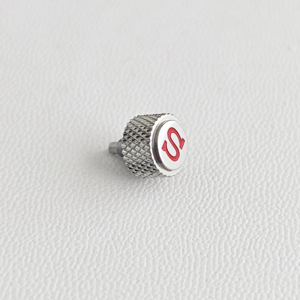 High-Quality Screw-in Case Replacement Watch Crown with Engraved 'S' and Crown Tube