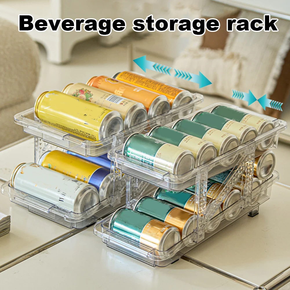 1PC Plastic Stackable Water Bottle Holders Kitchen Pantry Refrigerator  Storage Bins - AliExpress