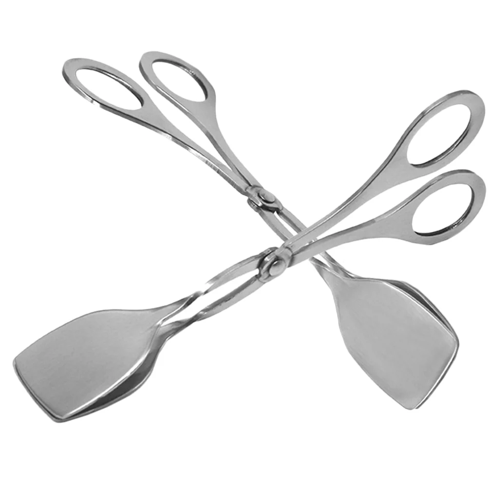 

Baking Bread Tongs 2pcs Salad Buffet Dessert Clamps Serving Utensils Kitchen Essential Home Practical Food Clips Steak Metal