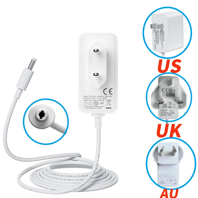 12V Power Supply for Amazon Echo Dot 3rd Echo Dot 4th Echo Show 5 Echo Dot 3rd/4th Gen Amazon Echo Pop Charger Power Cord EU US