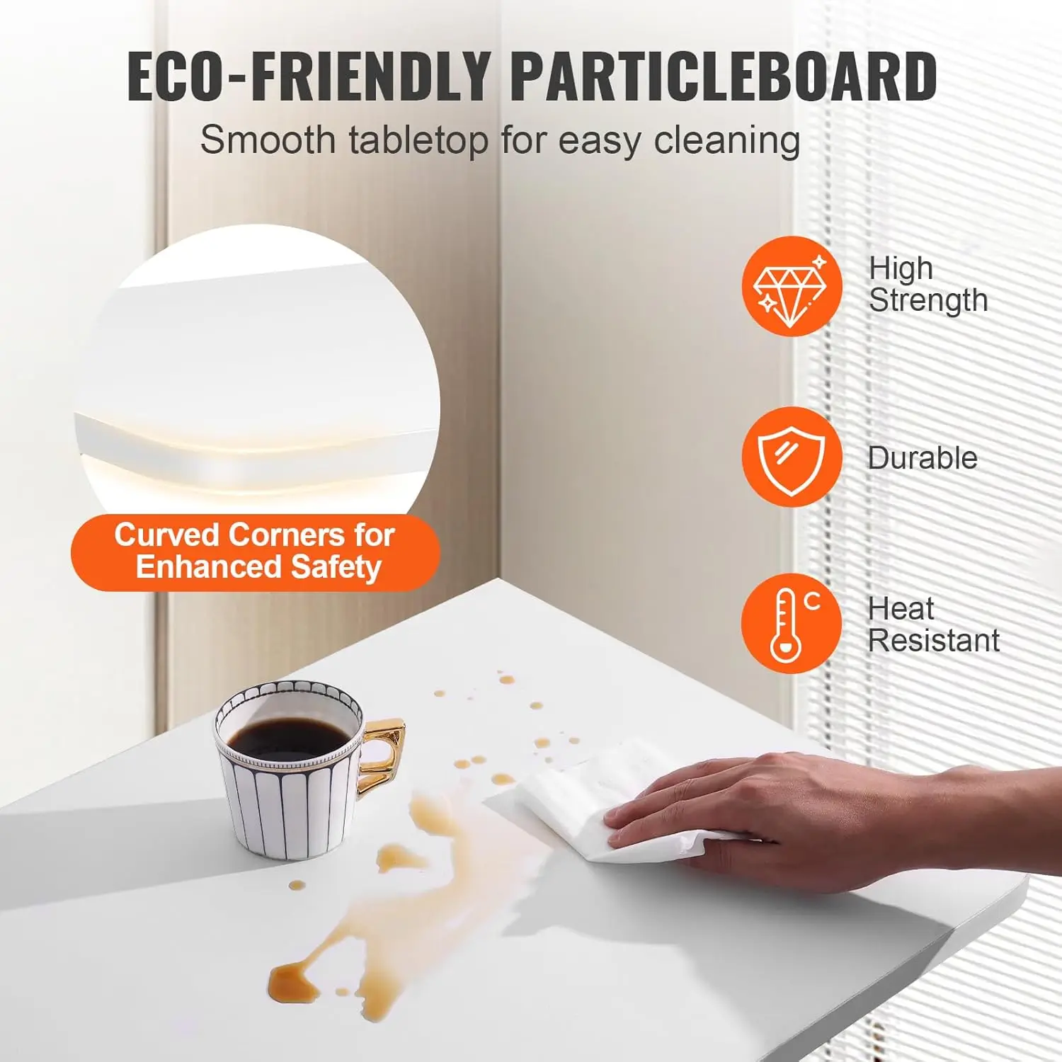 Wall Mounted Folding Table, Wall Mount Drop Leaf Tables, Wooden Floating Desk for Dining, Laundry Room, Office 5