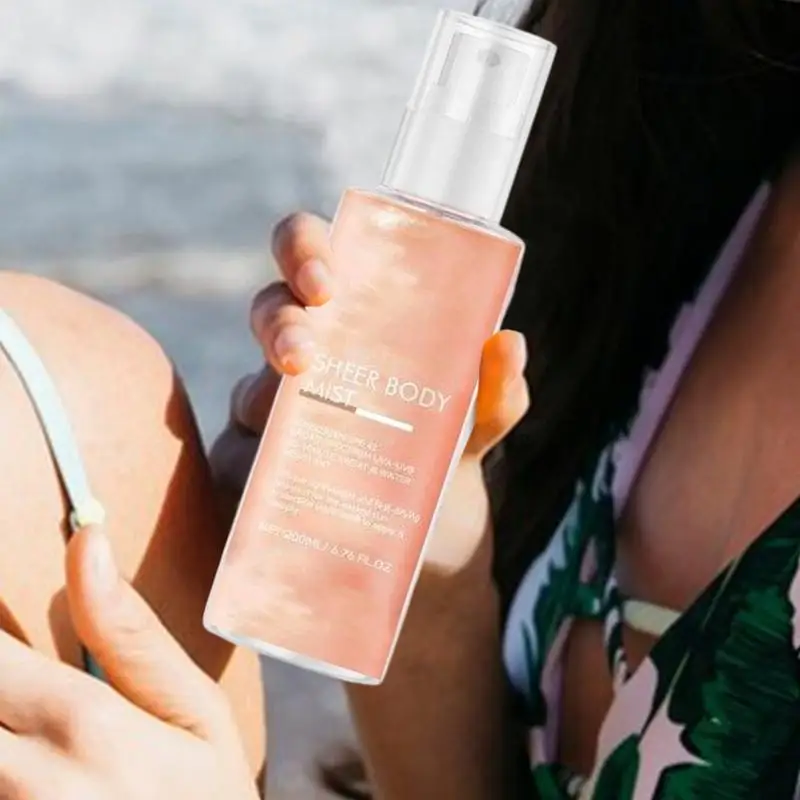 New 200ml Sheer Body Mist Sunscreen Spray Anti-aging Moisturizing Waterproof Sunscreen Spray Facial Body Neck Skin Care
