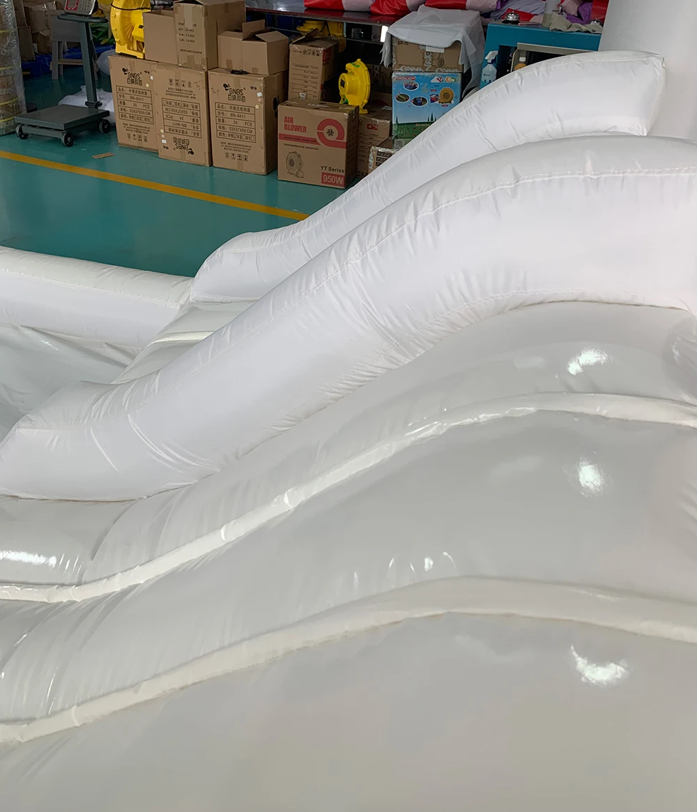 Inflatable Toys White Bounce House 5.6*3.3*3M Trampoline 33KG With Blower Jumping Castle Bouncy House For kids Wedding Toys 4