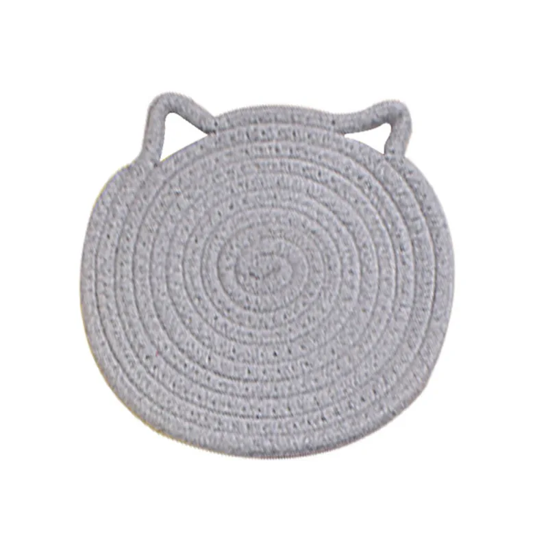 Heat Insulation Mat Design Dining Table Ma Tray Mat Heat Insulation Mat Cat's Ears Shaped Table Mat
