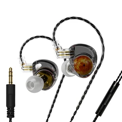 Premium HiFi Stereo Bass Sport Headphones with Detachable Cable (3.5mm Black MIC)