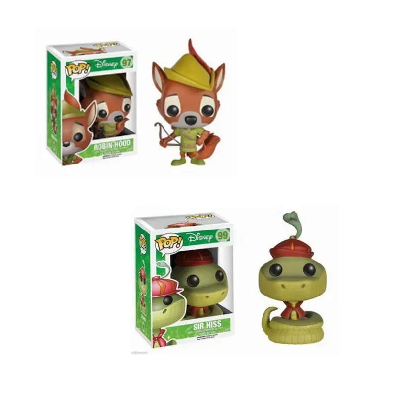 Funko Pop Robin Hood - Sir Hiss Robin Hood #97 #99 Vinyl Action Figures Collection Model Toys For Children Birthday Gift