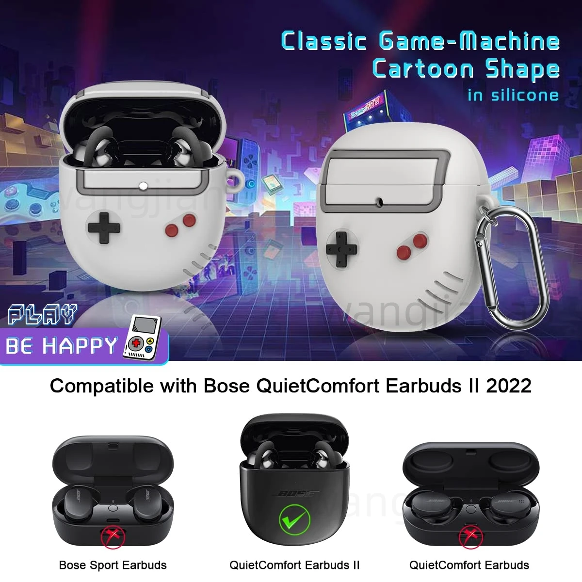 Custodia Carina Per Bose Quietcomfort Earbuds Ii (2022) Custodia Protettiva Antiurto Per Bose Qc Ii Auricolari Accessori In Silicone