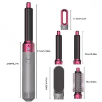 Kit sèche-cheveux et coiffeur 5 en 1, avec brosse à Air chaud professionnelle, fer à friser, lisseur pour friser et lisser 6