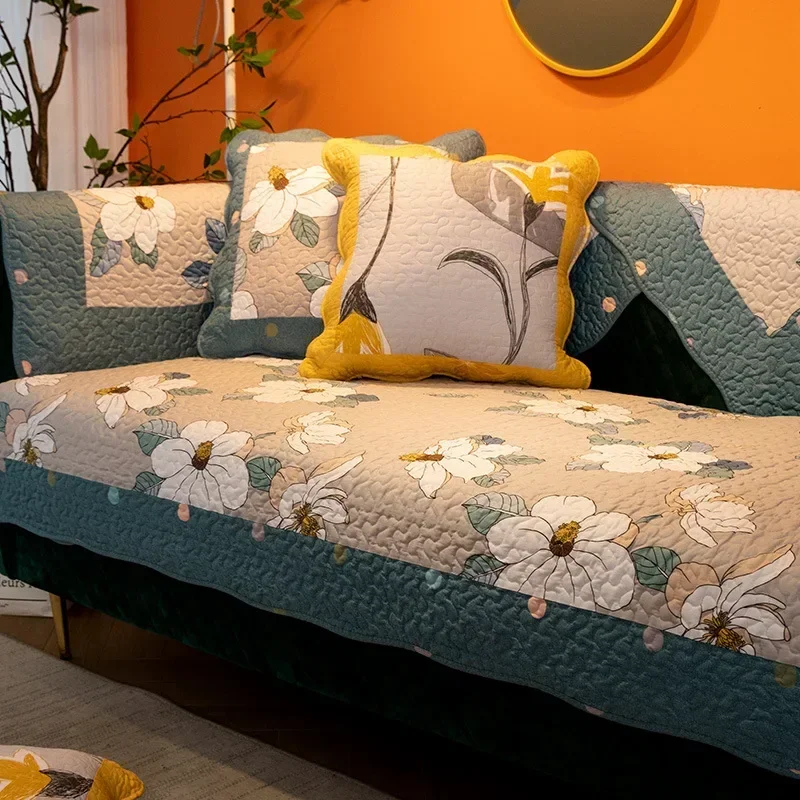 Autumn Sofa Cover Towel Modern Non-slip Bohemia Couch Seat Cushion Corner Towel Mats Floral Geometric Stripe Sofa Covers 1pcs 3