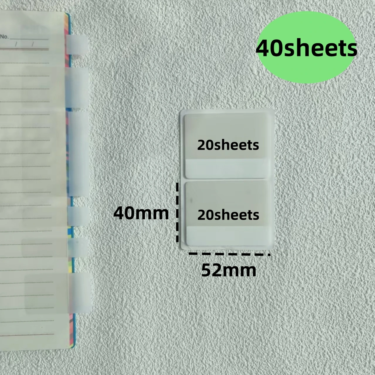40/80/160 Sheets Transparent Sticky Notes Self-Adhesive Reading Annotation for Books Notepad Bookmarks Memo Pad Index Tabs 3
