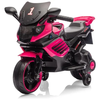 6V Kids Ride-On Motorcycle – Electric Toy Bike with Training Wheels, Working Headlight, Horn & Music for Toddlers Ages 3-6 1