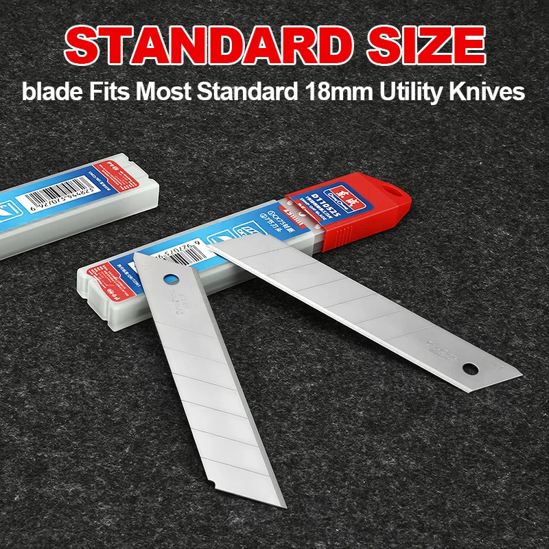 25mm 스냅오프 칼날, 0.7mm 두께, CK75 스틸, 실버 헤비듀티 칼날, 가정, 학교, 사무실, 카펫용 10/20/30/50개입