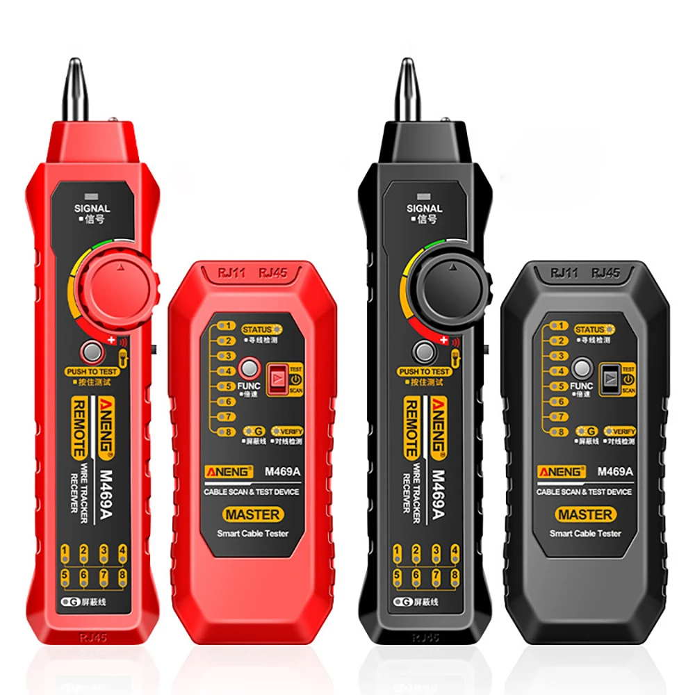 ANENG M469A Network Cable Finder RJ45 RJ11 LAN Cable Finder Tester Anti-Interference Testing Instrument Network Repair