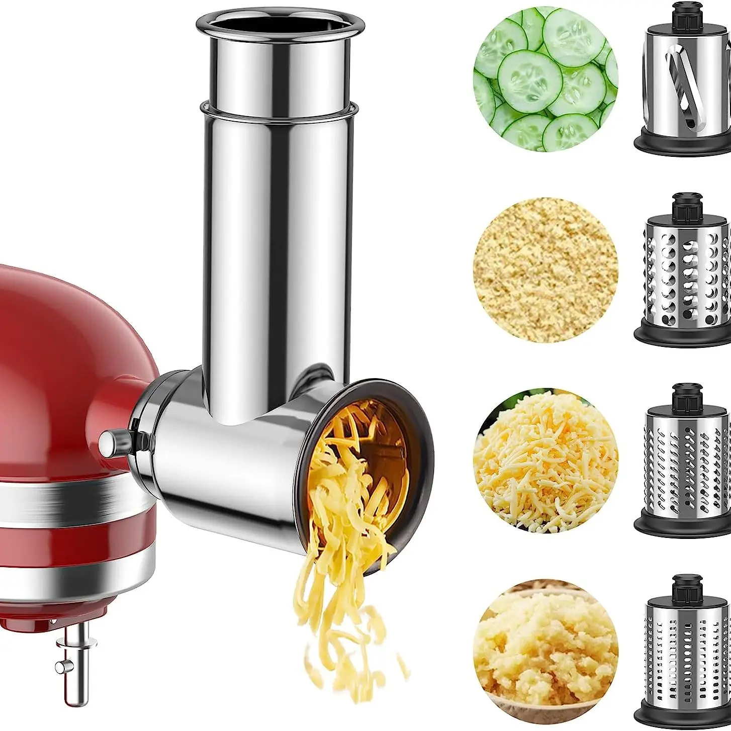 Slicer/Shredder Attachment for KitchenAid Stand Mixers as Vegetable Chopper  Accessory-Salad Maker Kitchen Meat Grinder