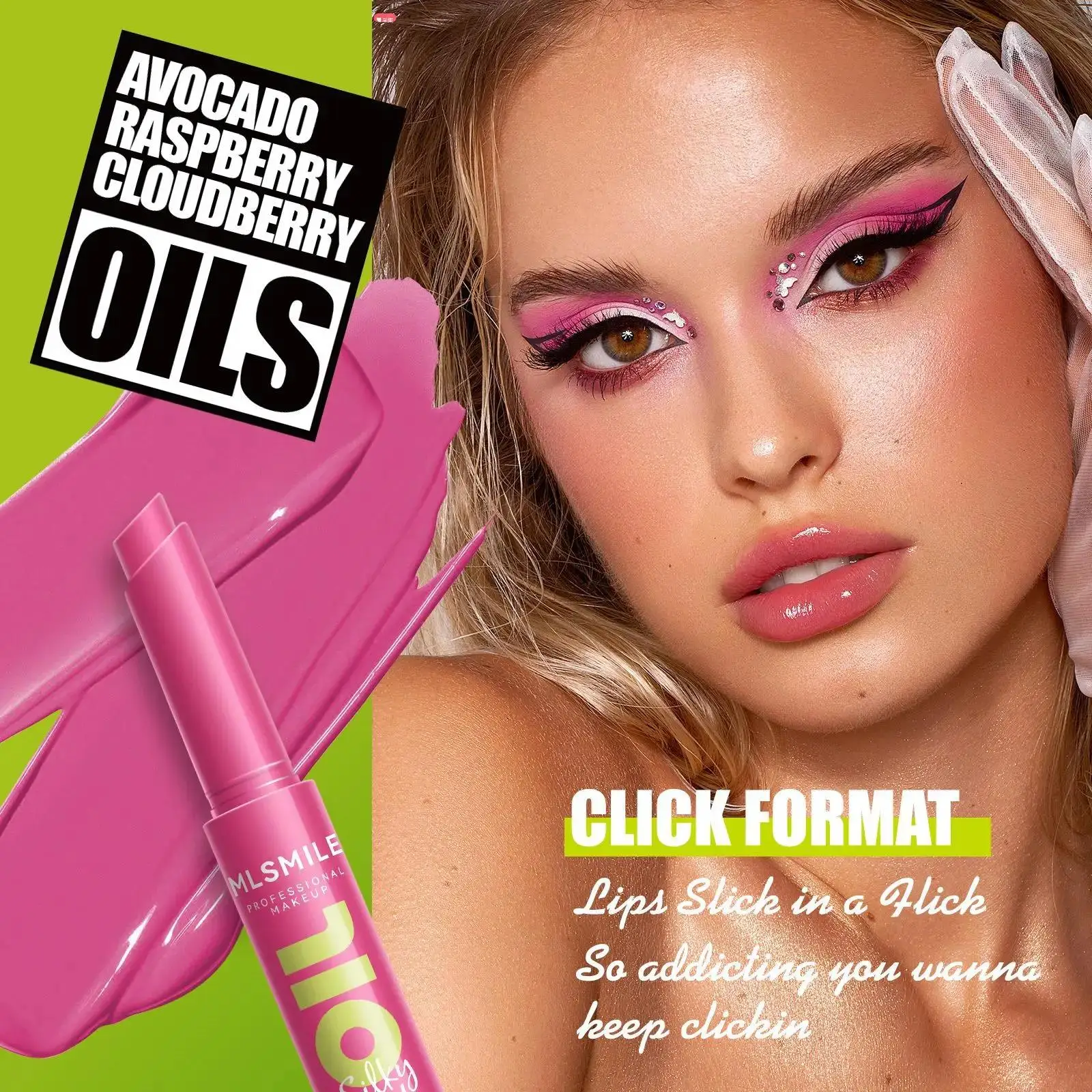 MLSMILE متعدد الألوان حريري أحمر الشفاه ترطيب الشفاه بلسم طويل الأمد مرآة لمعان النفط المغذي مشع الصحافة