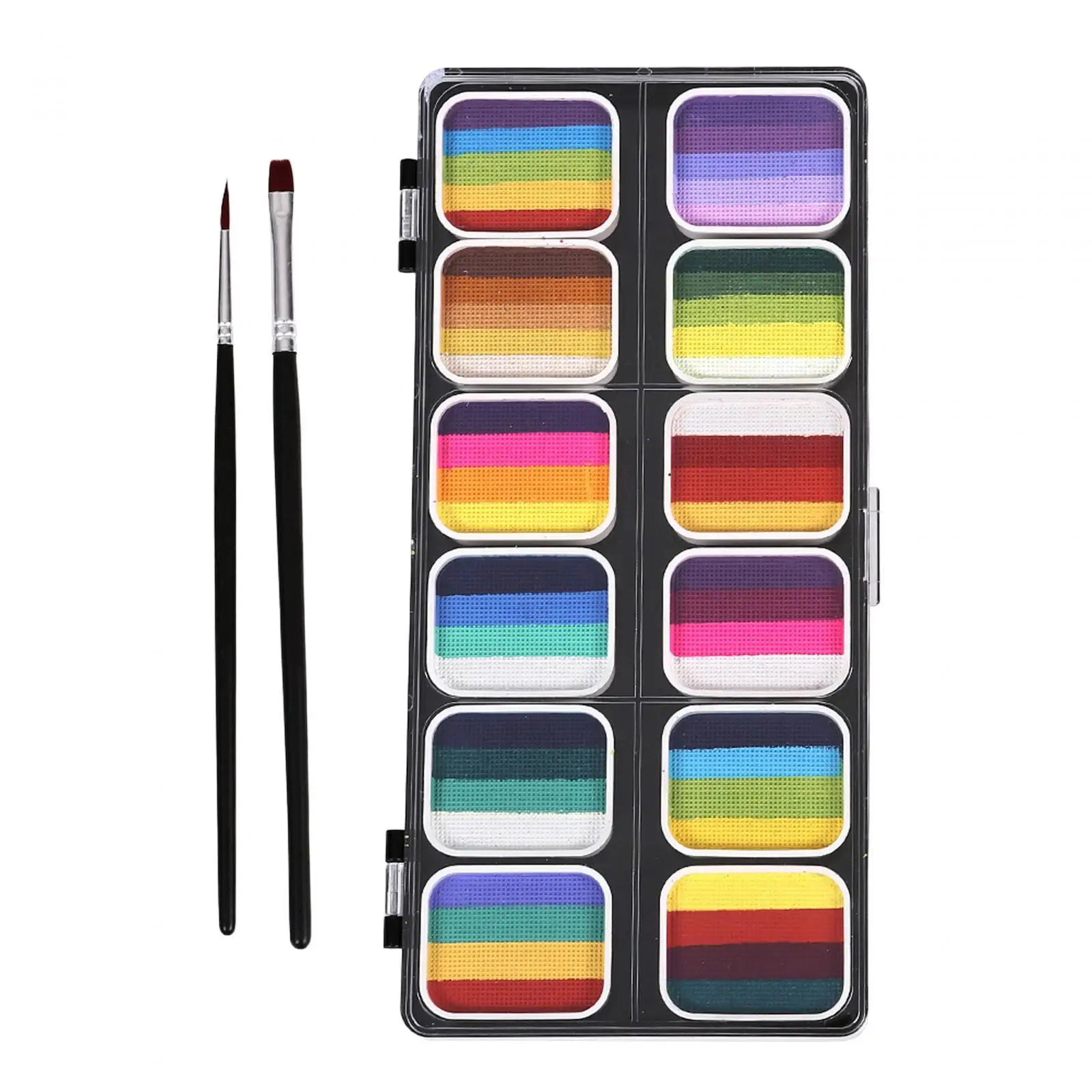 Face Paint Palette Makeup Kit 12 Water based Paints for Kid Adult Practical Professional Face Painting Set Washable body face paint face body paint