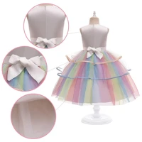 Costume de licorne de fête fantaisie, robe de princesse en tulle arc-en-ciel pour filles, pour enfants, carnaval, mariage, fête d'anniversaire, robe de cérémonie 2