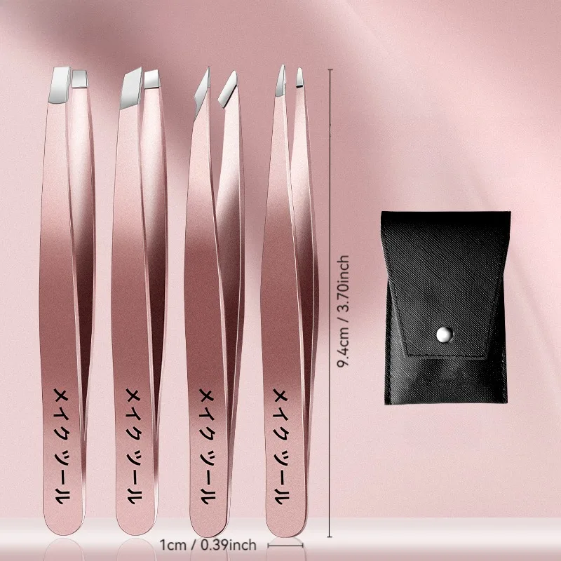 CMGF Eyebrow Clip Small Tweezers, Beard Plucking High Precision Eyebrow Trimming Kit, Plucking Pliers False Eyelash Tool 6