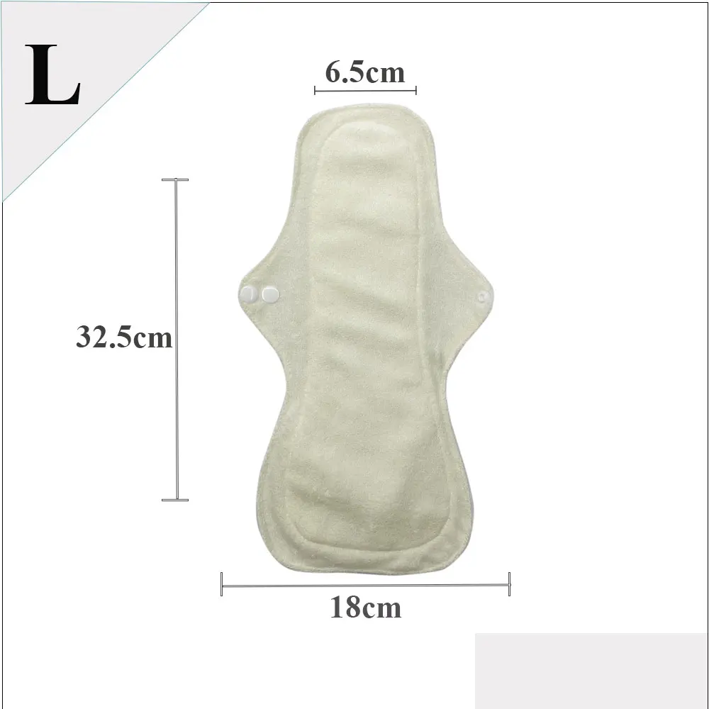 Reusable Menstrual Pads for Women, Heavy Flow, Bamboo Washable Sanitary Napkins, Printed Night Use, Breathable, 1Pc Size 13" 3