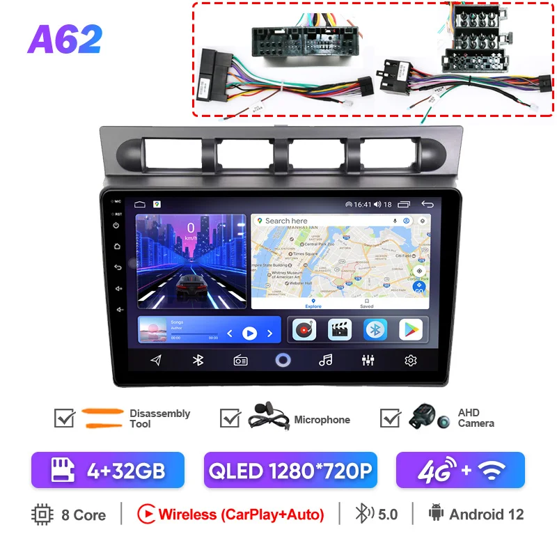 Roinvou 2 64G Android 13 CarPlay estéreo para Toyota Yaris Vios 2013
