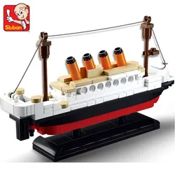 Deluxe 194-Piece Titanic Ship Building Block Set - Creative DIY Bricks & Educational Toy Set (194pcs no box)