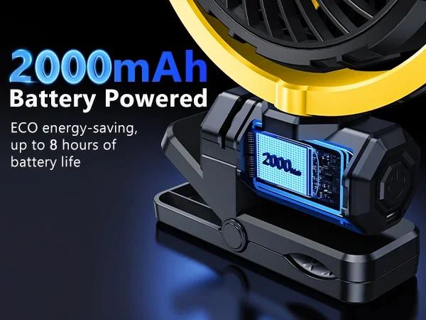 Portable Battery Powered Clip On Fan For Car Visor 360 Rotation_voghion.com