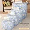 Flower Non-woven Fabric Quilt Storage Bag Moistureproof Thick Moving and Packing Bag Cotton Blanket Bag Foldable Dust-proof 4