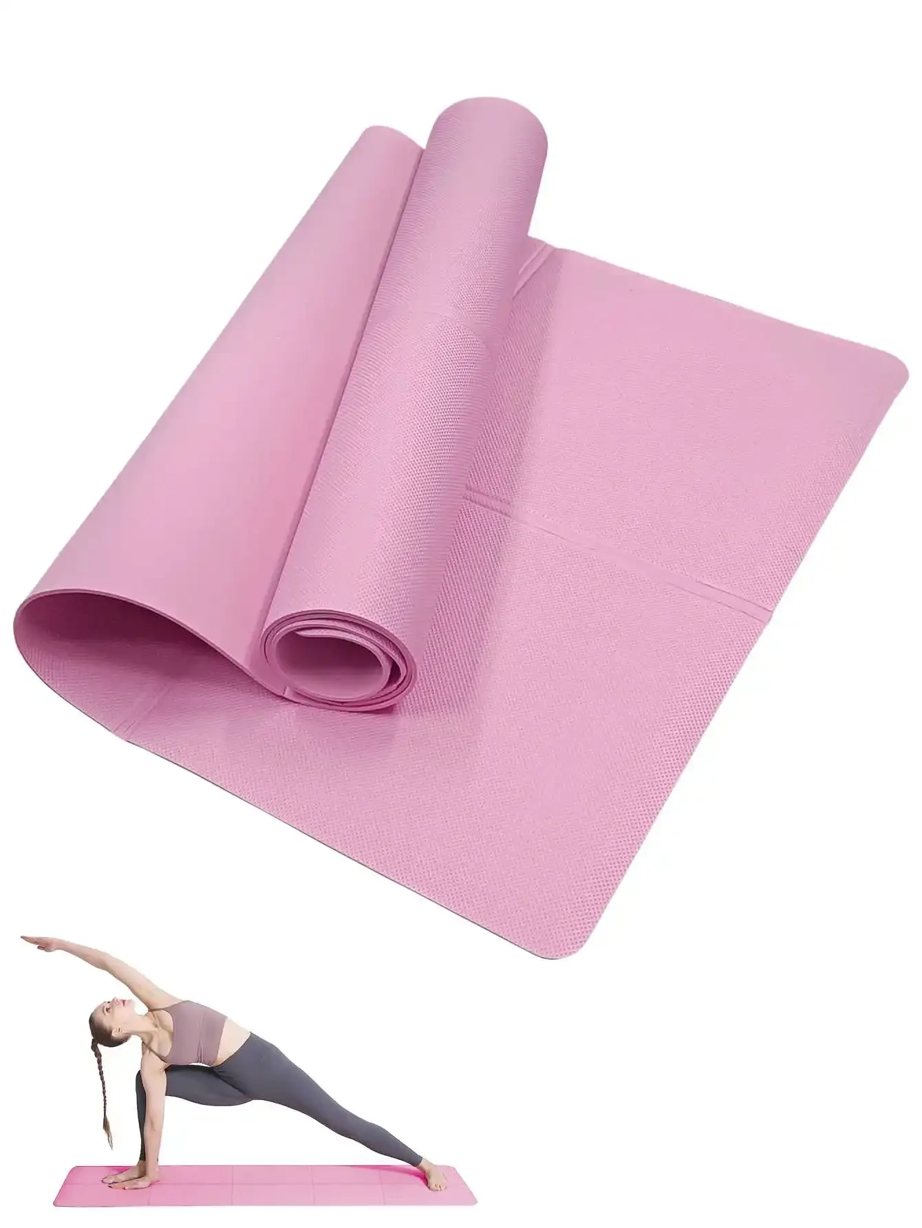 Premium 4mm Anti-Slip Yoga & Exercise Mat for Home Fitness and Pilates