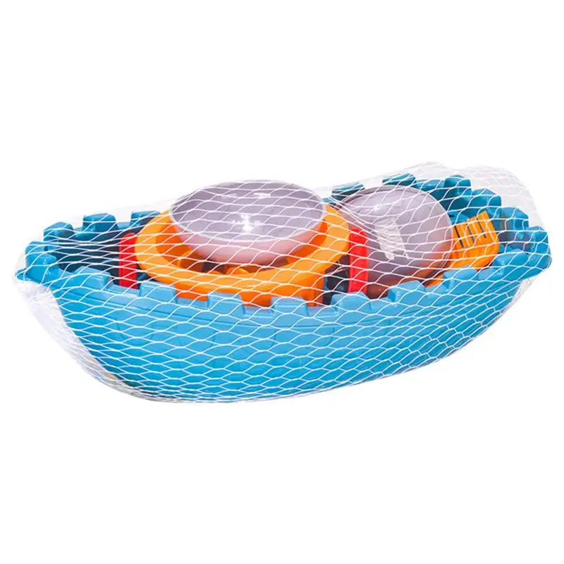 

Beach Sand Toys 9Pcs Beach Toys With Mesh Bag Sand Bucket And Shovels Set Castle Molds Beach Boat Travel Sandbox Toys For Kids