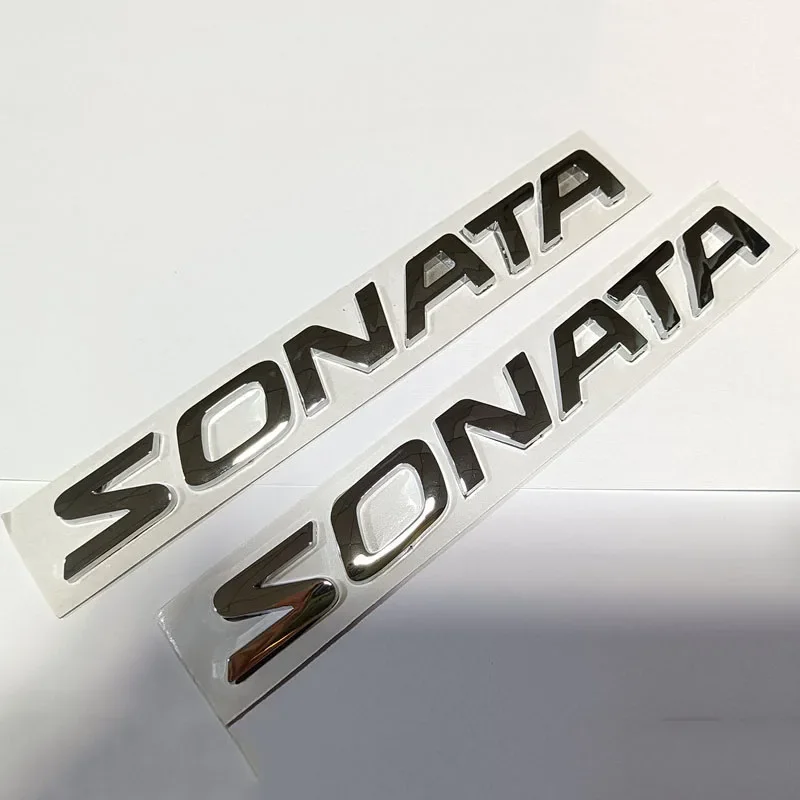 

New 3D ABS Chrome Silver Letters Logo SONATA Label Emblem Car Fender Side Body Badge Trunk Decal for SONATA Stikcer Accessories