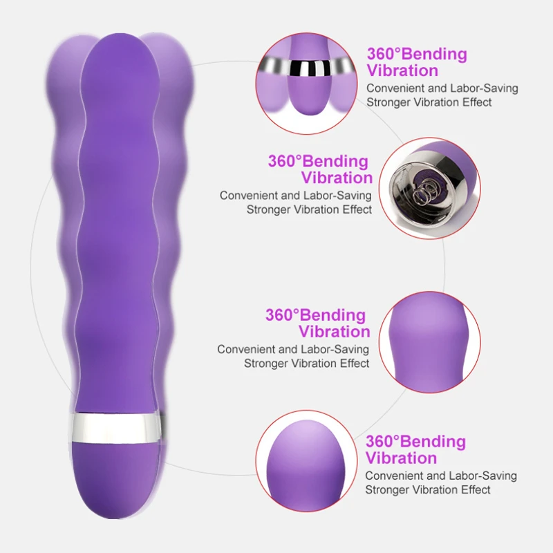 G-punkt vibrator av stav med anale perler og butt plug_voghion.com
