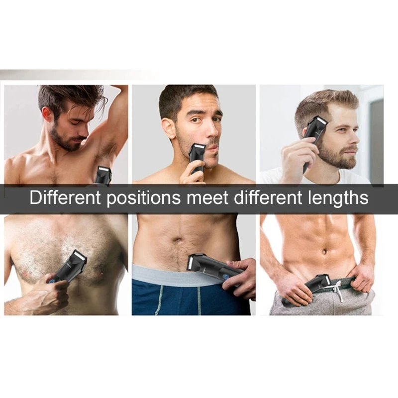 Men Intimate Hair Trimmer for Groin Area & Pubic Hair Waterproof Wet/Dry 4
