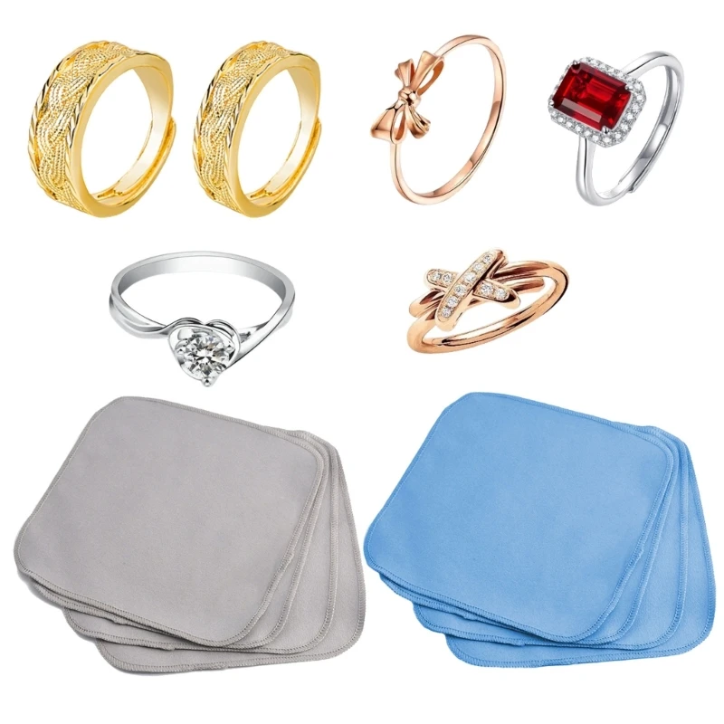 

Soft Cloth for Jewelry Care and Maintenance Gems Sparkling and Shining Keeper Soft Polishing Cloth Silver Color Cleaning