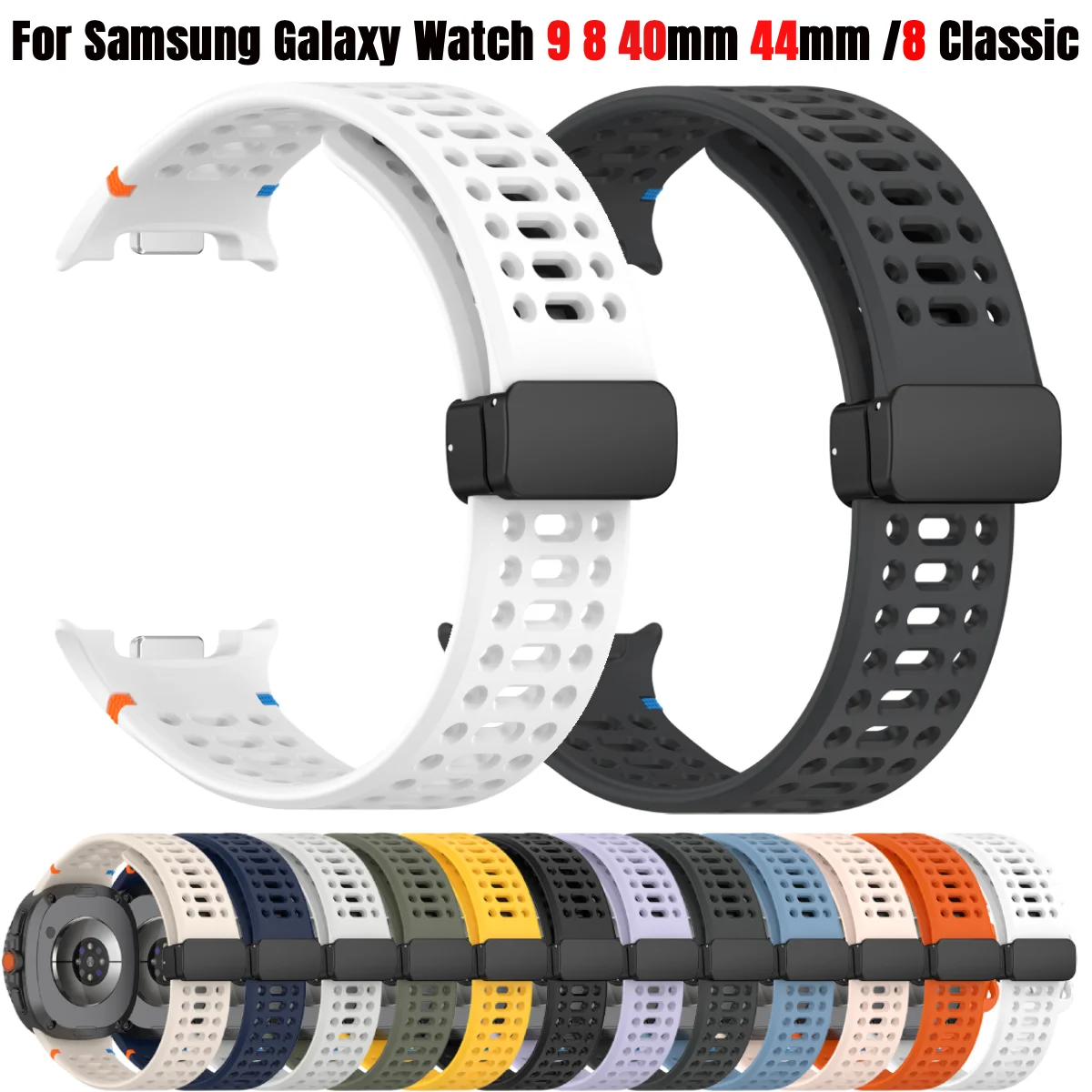 Breathable Sport Magnetic Silicone Band Strap Bracelet