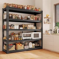 45.2" Wide Garage Shelving Heavy Duty Storage Rack 3000lbs Load Capacity, 5 Tier Adjustable Garage Storage Shelving Units 1