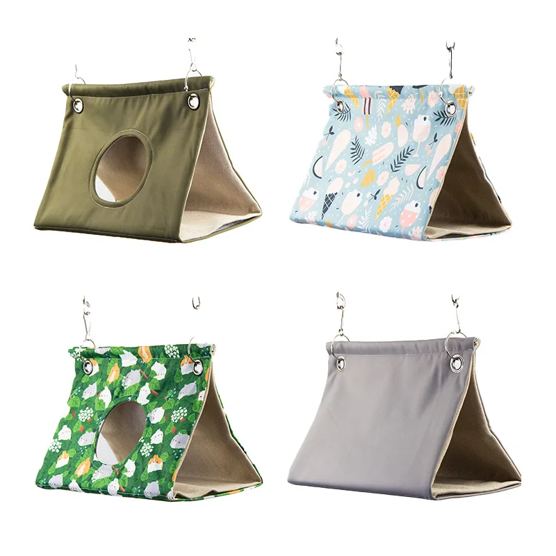 Spring and Summer Model Bird Cages Nest Sleeping Hammock Parrot Bird House Triangle Bird Tent 2
