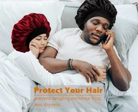 3PCS/LOT Men Silky Durag Long Tail Pirate Hat Headband Turban Dome Wave Cap Unisex Wig Cap Elastic Band Satin Bonnet 5