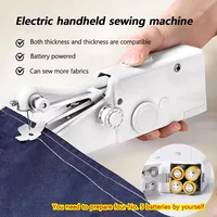 Mini Portable Electric Sewing Machine Handheld Sewing Machine With Bobbin For Needlework Handwork Home Travel Sewing Accessories 1