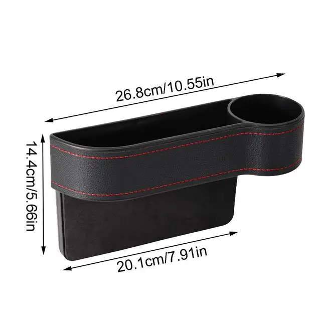 Organizzatore Per Seggiolino Auto Qirc - Tasca Portaoggetti Con Portabicchieri, Nero, Multifunzione - Foto 6