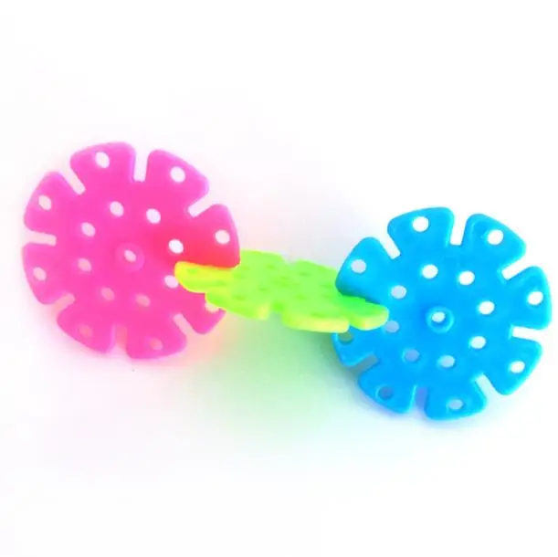 10pcs Snow Snowflake Building Blocks Toy Bricks DIY Assembling ferris wheel Toys Early Educational Learning Toys 3